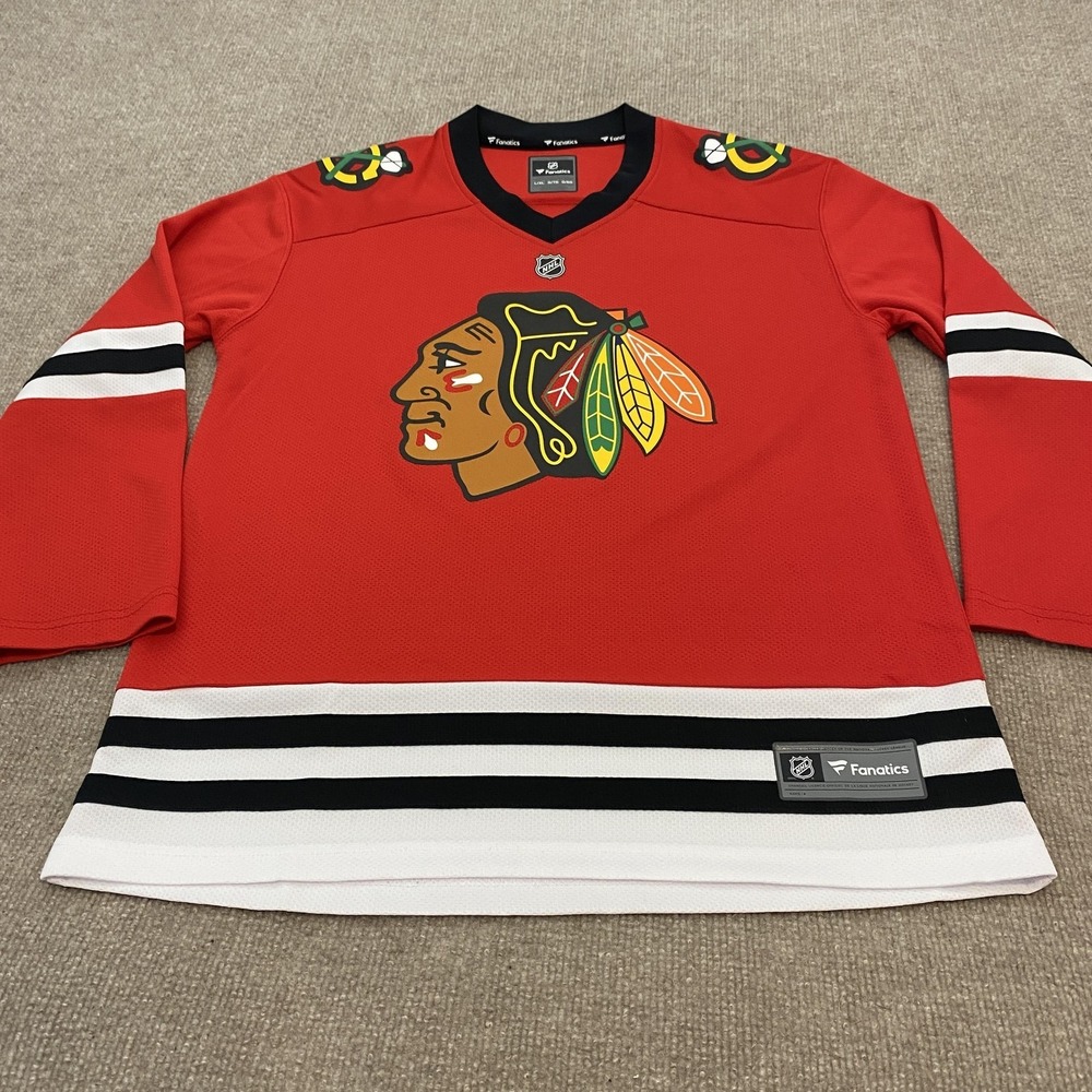 Fanatics Chicago Blackhawks Red NHL Replica Jersey Sweatshirt